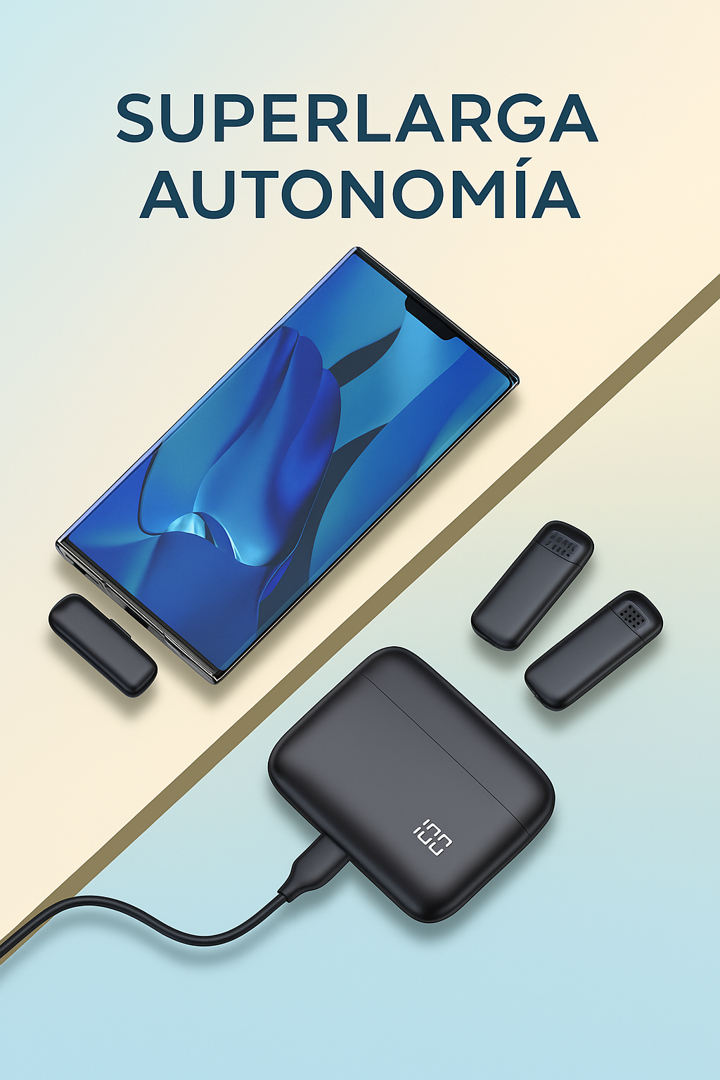 Klipmic Pro – Micrófono Lavalier Inalámbrico con Estuche de Carga